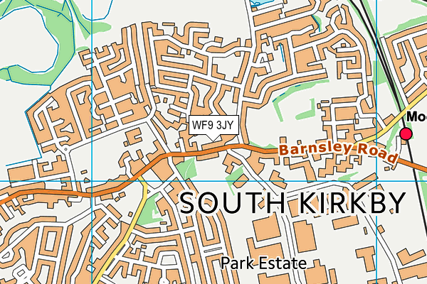 WF9 3JY map - OS VectorMap District (Ordnance Survey) WF9 3JY map - OS VectorMap District (Ordnance Survey)