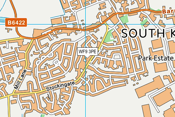 WF9 3PE map - OS VectorMap District (Ordnance Survey) WF9 3PE map - OS VectorMap District (Ordnance Survey)