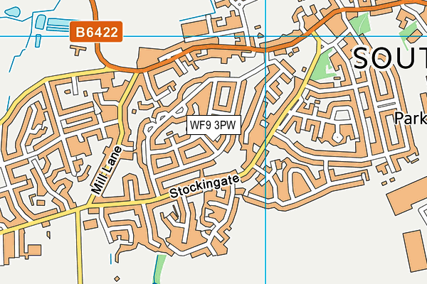 WF9 3PW map - OS VectorMap District (Ordnance Survey) WF9 3PW map - OS VectorMap District (Ordnance Survey)