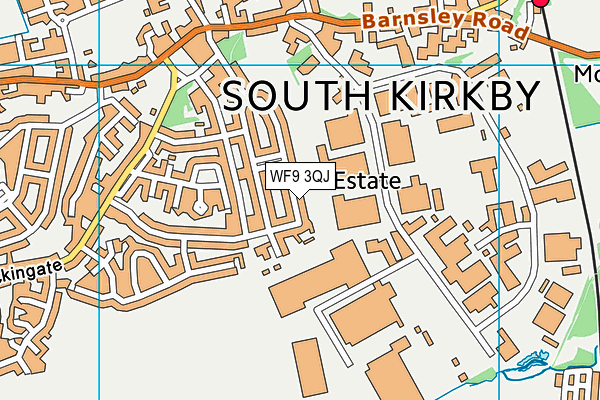 WF9 3QJ map - OS VectorMap District (Ordnance Survey) WF9 3QJ map - OS VectorMap District (Ordnance Survey)