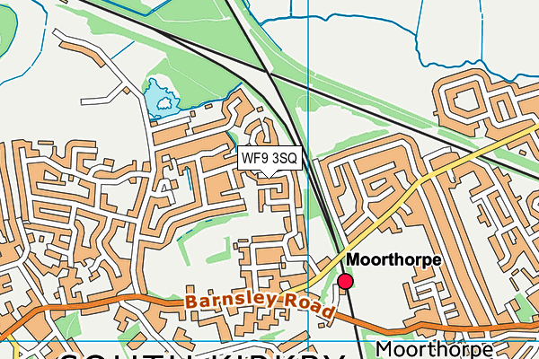 WF9 3SQ map - OS VectorMap District (Ordnance Survey) WF9 3SQ map - OS VectorMap District (Ordnance Survey)