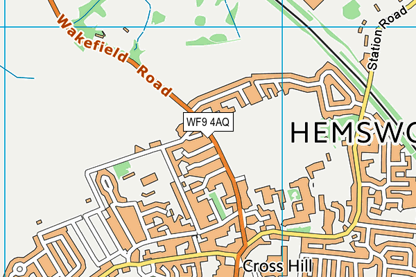 WF9 4AQ map - OS VectorMap District (Ordnance Survey)