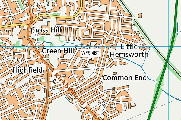 WF9 4BT map - OS VectorMap District (Ordnance Survey) WF9 4BT map - OS VectorMap District (Ordnance Survey)
