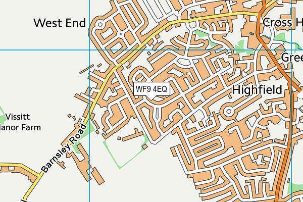 WF9 4EQ map - OS VectorMap District (Ordnance Survey) WF9 4EQ map - OS VectorMap District (Ordnance Survey)