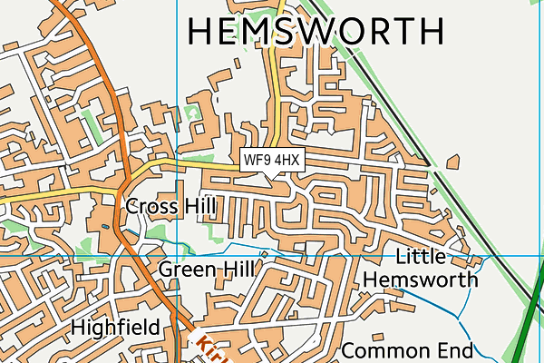 WF9 4HX map - OS VectorMap District (Ordnance Survey) WF9 4HX map - OS VectorMap District (Ordnance Survey)