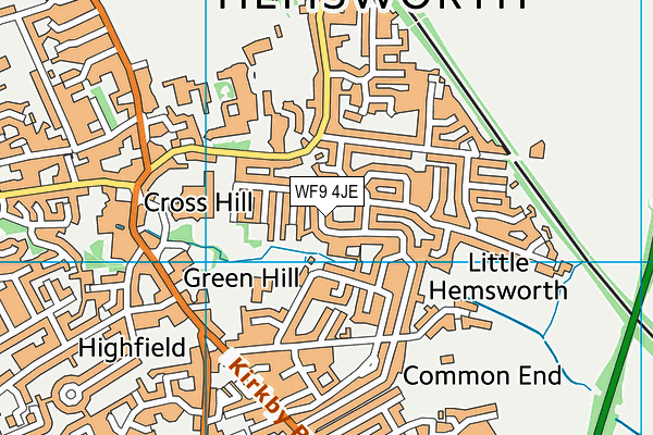 WF9 4JE map - OS VectorMap District (Ordnance Survey)