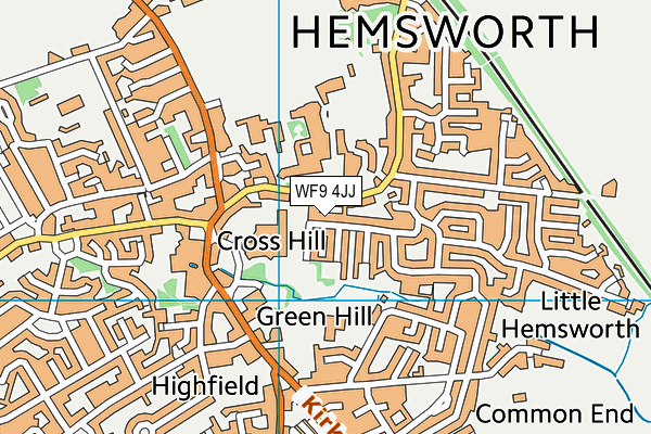 WF9 4JJ map - OS VectorMap District (Ordnance Survey) WF9 4JJ map - OS VectorMap District (Ordnance Survey)