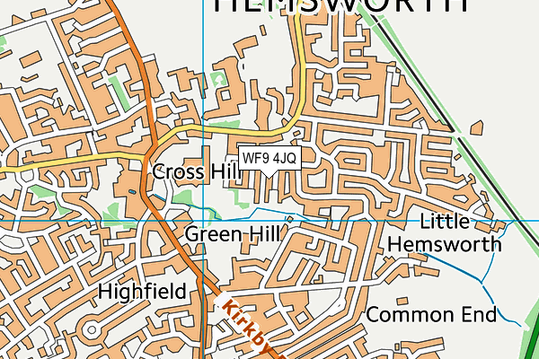 WF9 4JQ map - OS VectorMap District (Ordnance Survey) WF9 4JQ map - OS VectorMap District (Ordnance Survey)