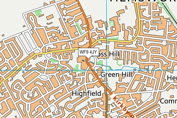 WF9 4JY map - OS VectorMap District (Ordnance Survey) WF9 4JY map - OS VectorMap District (Ordnance Survey)