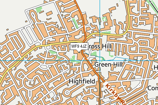 WF9 4JZ map - OS VectorMap District (Ordnance Survey) WF9 4JZ map - OS VectorMap District (Ordnance Survey)