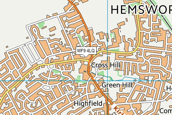 WF9 4LQ map - OS VectorMap District (Ordnance Survey)