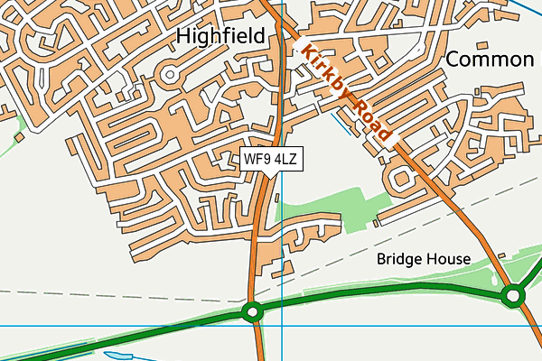 WF9 4LZ map - OS VectorMap District (Ordnance Survey) WF9 4LZ map - OS VectorMap District (Ordnance Survey)