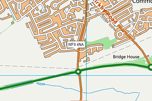 WF9 4NA map - OS VectorMap District (Ordnance Survey) WF9 4NA map - OS VectorMap District (Ordnance Survey)