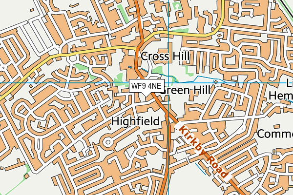 WF9 4NE map - OS VectorMap District (Ordnance Survey) WF9 4NE map - OS VectorMap District (Ordnance Survey)