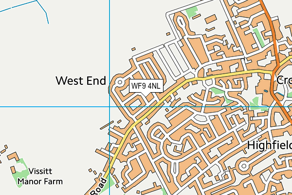 WF9 4NL map - OS VectorMap District (Ordnance Survey) WF9 4NL map - OS VectorMap District (Ordnance Survey)
