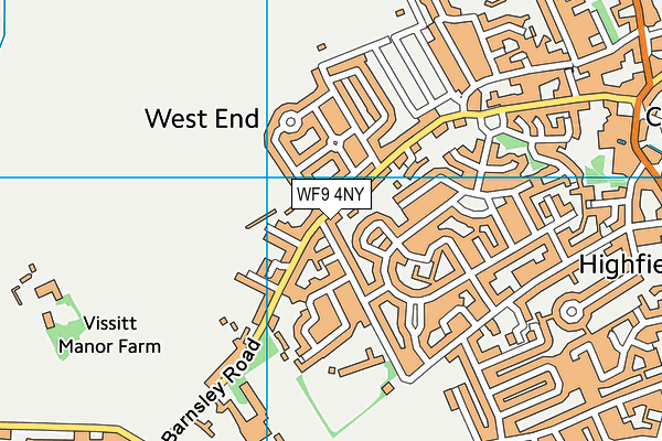 WF9 4NY map - OS VectorMap District (Ordnance Survey) WF9 4NY map - OS VectorMap District (Ordnance Survey)