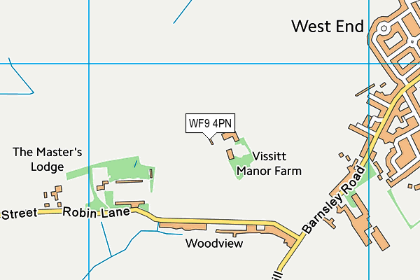 WF9 4PN map - OS VectorMap District (Ordnance Survey) WF9 4PN map - OS VectorMap District (Ordnance Survey)