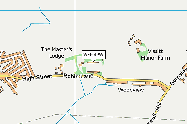 WF9 4PW map - OS VectorMap District (Ordnance Survey) WF9 4PW map - OS VectorMap District (Ordnance Survey)
