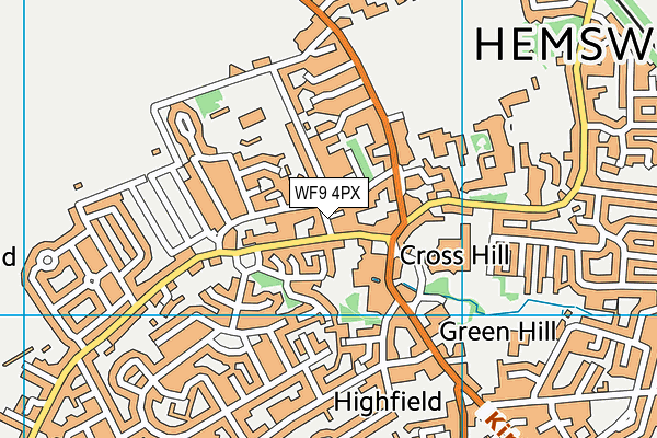 WF9 4PX map - OS VectorMap District (Ordnance Survey) WF9 4PX map - OS VectorMap District (Ordnance Survey)