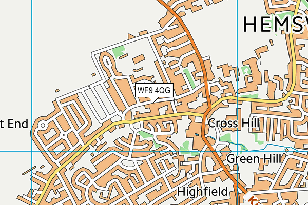 WF9 4QG map - OS VectorMap District (Ordnance Survey) WF9 4QG map - OS VectorMap District (Ordnance Survey)