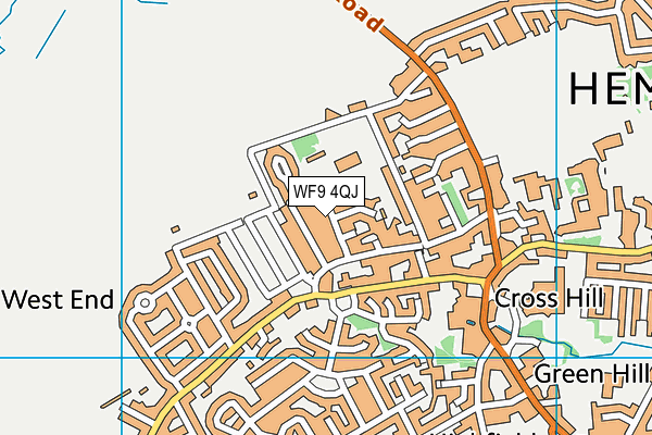 WF9 4QJ map - OS VectorMap District (Ordnance Survey) WF9 4QJ map - OS VectorMap District (Ordnance Survey)