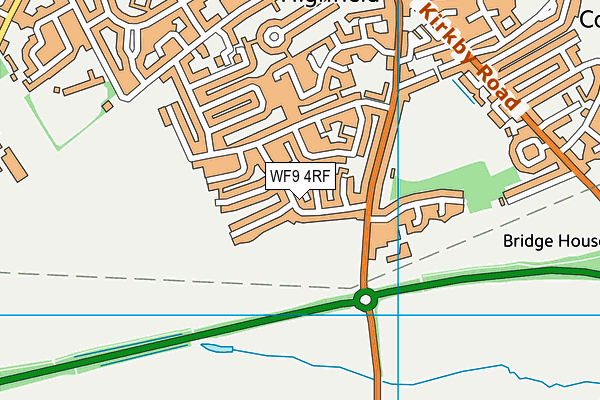 WF9 4RF map - OS VectorMap District (Ordnance Survey) WF9 4RF map - OS VectorMap District (Ordnance Survey)