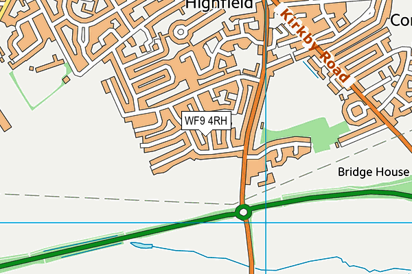 WF9 4RH map - OS VectorMap District (Ordnance Survey) WF9 4RH map - OS VectorMap District (Ordnance Survey)
