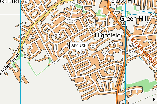 WF9 4SH map - OS VectorMap District (Ordnance Survey) WF9 4SH map - OS VectorMap District (Ordnance Survey)