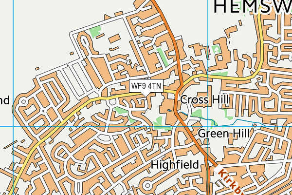 WF9 4TN map - OS VectorMap District (Ordnance Survey) WF9 4TN map - OS VectorMap District (Ordnance Survey)