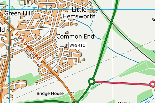 WF9 4TQ map - OS VectorMap District (Ordnance Survey)