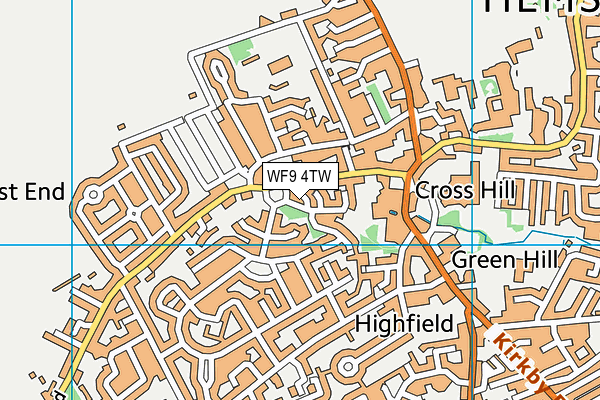 WF9 4TW map - OS VectorMap District (Ordnance Survey) WF9 4TW map - OS VectorMap District (Ordnance Survey)