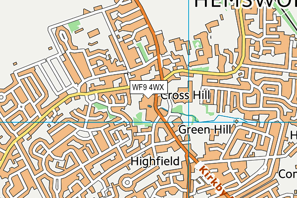 WF9 4WX map - OS VectorMap District (Ordnance Survey) WF9 4WX map - OS VectorMap District (Ordnance Survey)