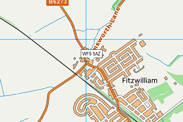 WF9 5AZ map - OS VectorMap District (Ordnance Survey) WF9 5AZ map - OS VectorMap District (Ordnance Survey)