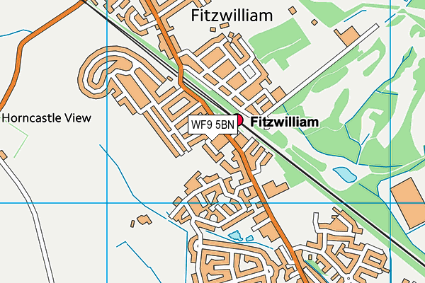 WF9 5BN map - OS VectorMap District (Ordnance Survey) WF9 5BN map - OS VectorMap District (Ordnance Survey)