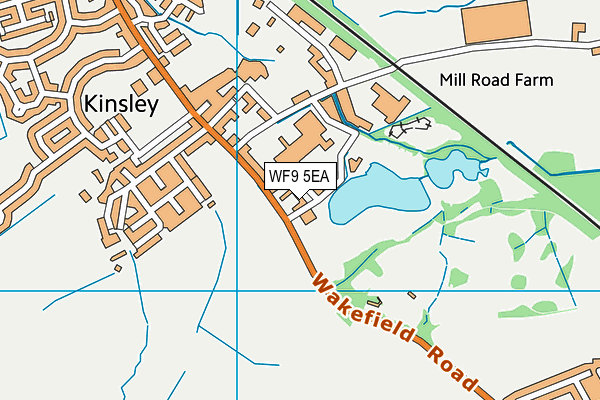 WF9 5EA map - OS VectorMap District (Ordnance Survey) WF9 5EA map - OS VectorMap District (Ordnance Survey)