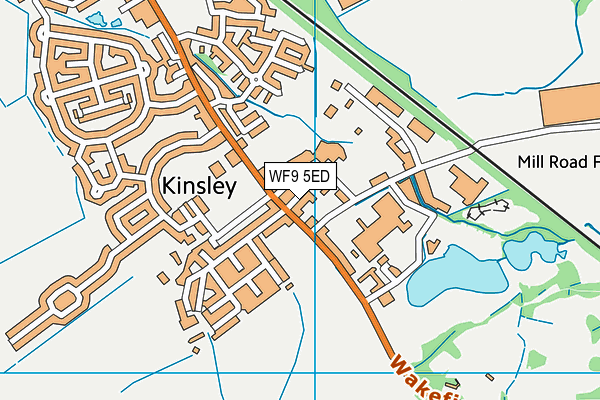 WF9 5ED map - OS VectorMap District (Ordnance Survey) WF9 5ED map - OS VectorMap District (Ordnance Survey)