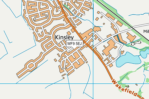 WF9 5EJ map - OS VectorMap District (Ordnance Survey) WF9 5EJ map - OS VectorMap District (Ordnance Survey)