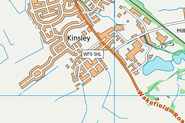 WF9 5HL map - OS VectorMap District (Ordnance Survey) WF9 5HL map - OS VectorMap District (Ordnance Survey)