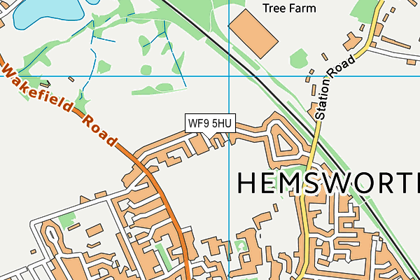 WF9 5HU map - OS VectorMap District (Ordnance Survey) WF9 5HU map - OS VectorMap District (Ordnance Survey)