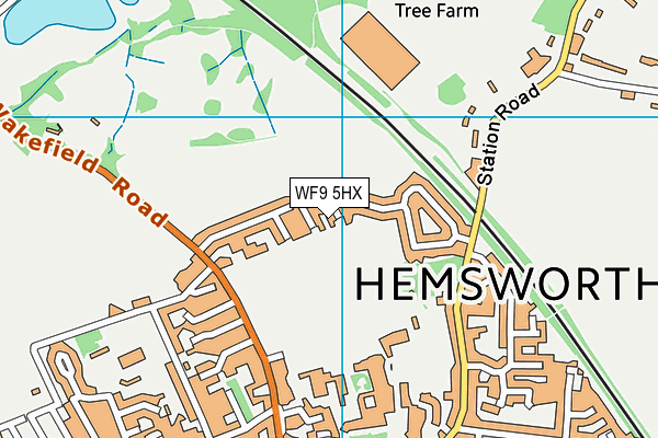 WF9 5HX map - OS VectorMap District (Ordnance Survey) WF9 5HX map - OS VectorMap District (Ordnance Survey)