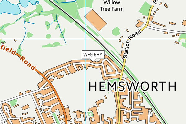 WF9 5HY map - OS VectorMap District (Ordnance Survey) WF9 5HY map - OS VectorMap District (Ordnance Survey)