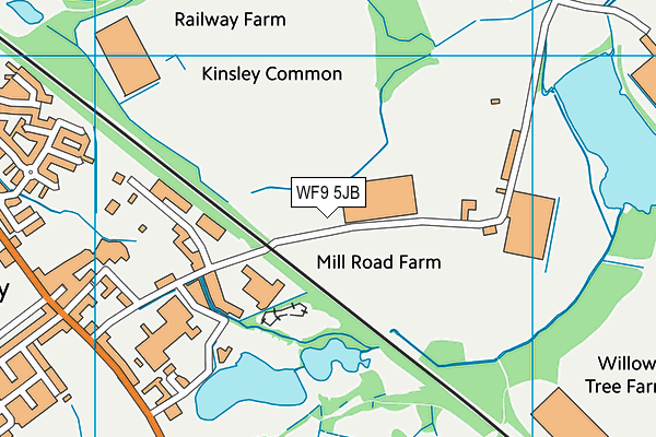 WF9 5JB map - OS VectorMap District (Ordnance Survey) WF9 5JB map - OS VectorMap District (Ordnance Survey)