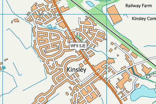 WF9 5JE map - OS VectorMap District (Ordnance Survey) WF9 5JE map - OS VectorMap District (Ordnance Survey)