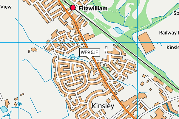WF9 5JF map - OS VectorMap District (Ordnance Survey) WF9 5JF map - OS VectorMap District (Ordnance Survey)