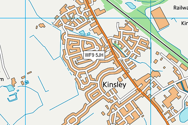 WF9 5JH map - OS VectorMap District (Ordnance Survey) WF9 5JH map - OS VectorMap District (Ordnance Survey)