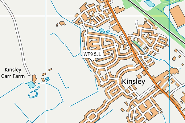 WF9 5JL map - OS VectorMap District (Ordnance Survey) WF9 5JL map - OS VectorMap District (Ordnance Survey)