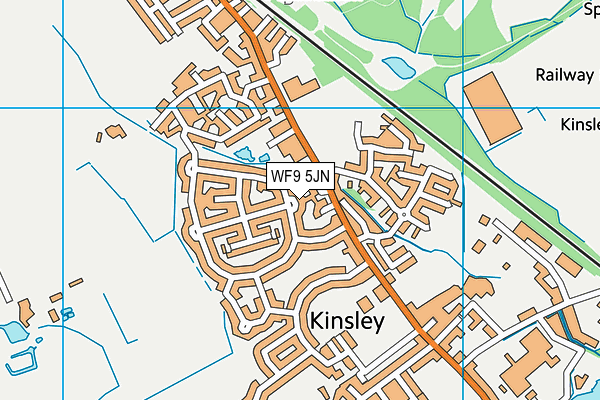 WF9 5JN map - OS VectorMap District (Ordnance Survey) WF9 5JN map - OS VectorMap District (Ordnance Survey)