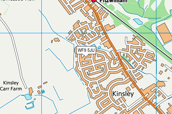 WF9 5JU map - OS VectorMap District (Ordnance Survey) WF9 5JU map - OS VectorMap District (Ordnance Survey)