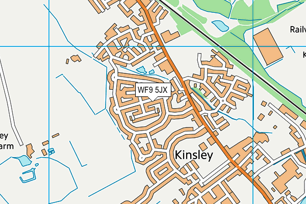 WF9 5JX map - OS VectorMap District (Ordnance Survey) WF9 5JX map - OS VectorMap District (Ordnance Survey)