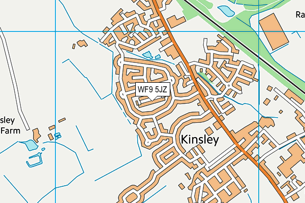 WF9 5JZ map - OS VectorMap District (Ordnance Survey) WF9 5JZ map - OS VectorMap District (Ordnance Survey)